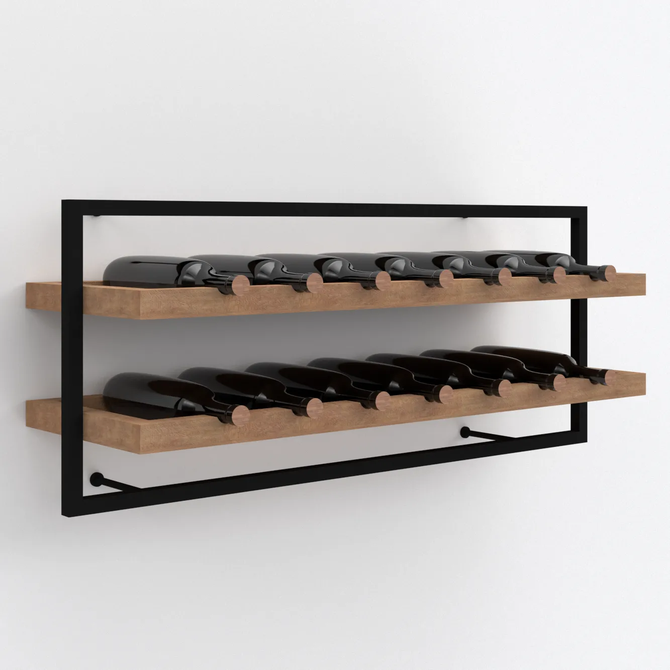 XLAB Design Wine Frame portabottiglie parete 14 bottiglie legno ferro