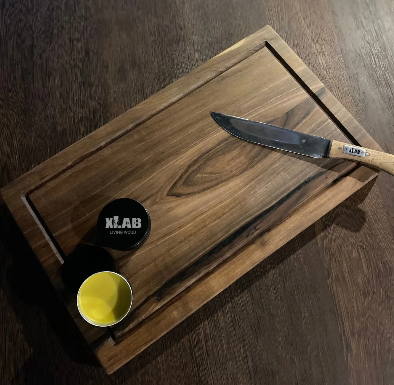 XLAB Design tagliere legno grande 60x40 fatto a mano rustico