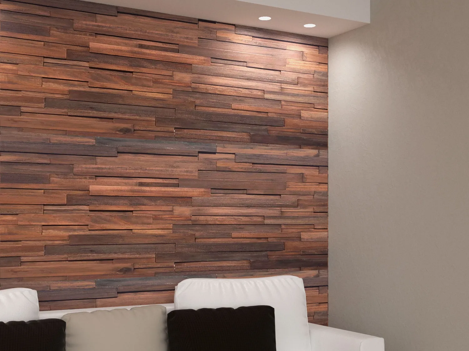 XLAB Design Noce pannello parete legno 100x100 recupero