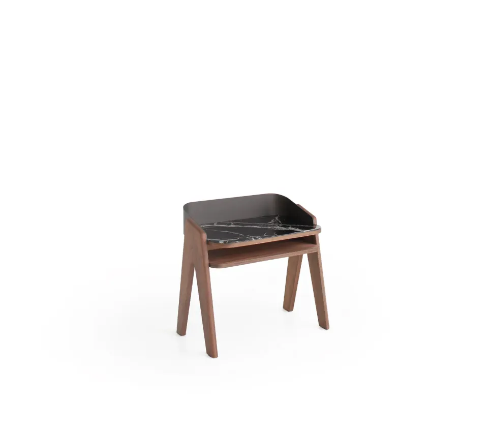 Morica Design Bavero scrittoio vetro marmo legno massello