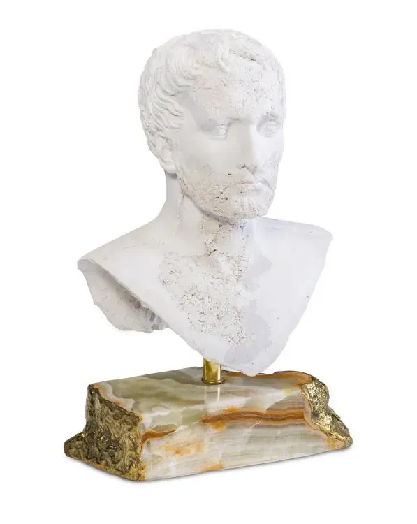 Maitland Smith Young Emperor busto scultura patinato