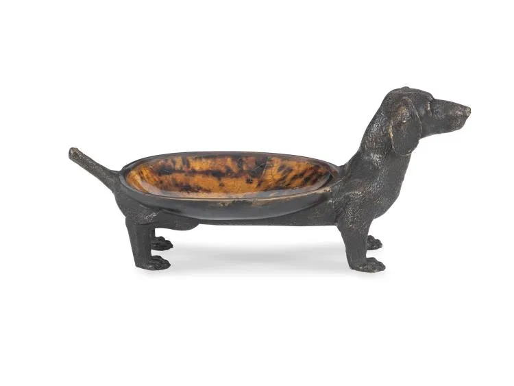 Maitland Smith Dachshund Dish svuotatasche ottone