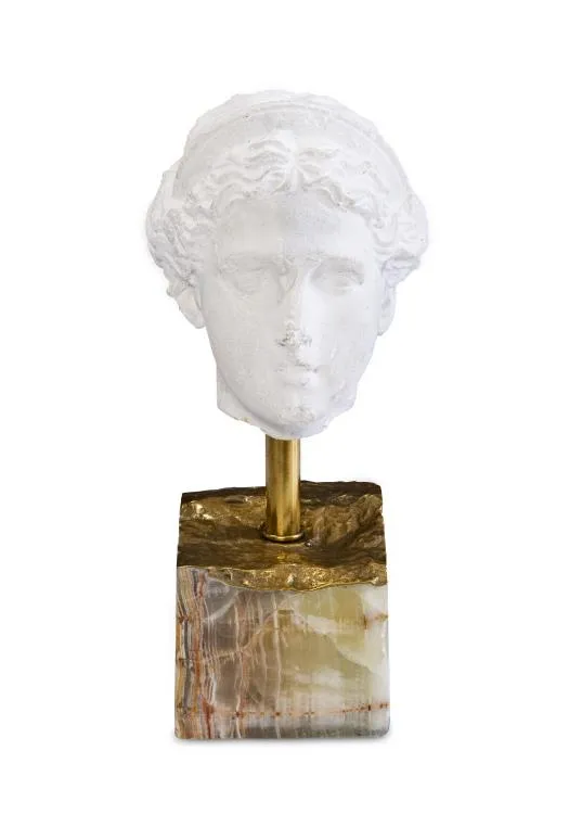 Maitland Smith Athena scultura testa marmo Jaisalmer