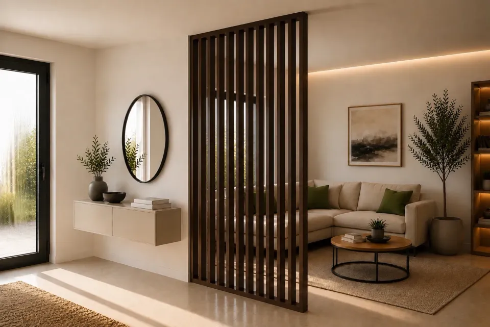 XLAB Design parete divisoria massello Mokka 110x290 senza fori