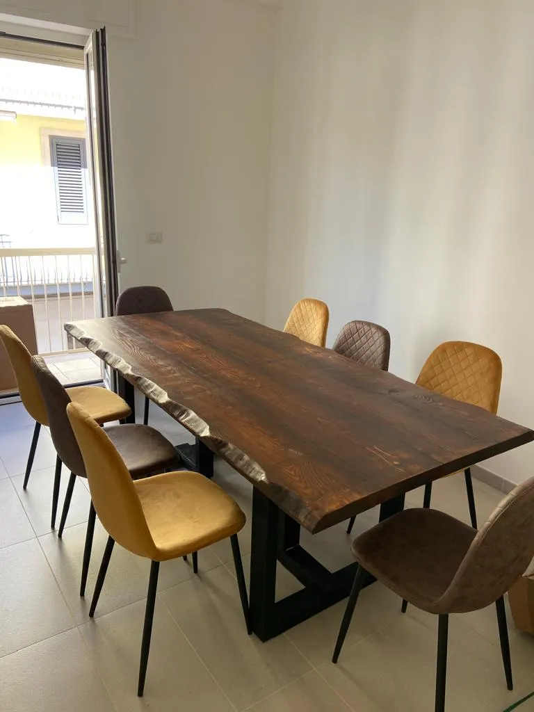 Sicily Wood Maker tavolo larice massello 200x80x5 fatto a mano