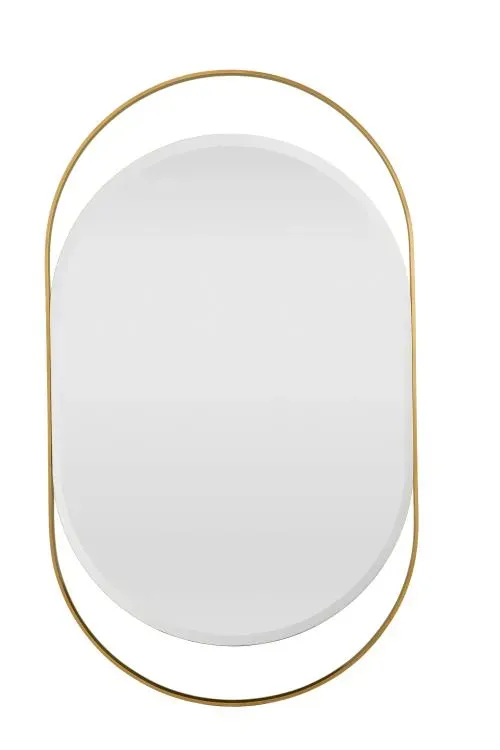 Maitland Smith Track specchio ovale ottone 124,5 cm