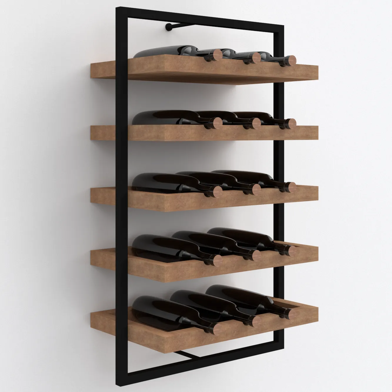 XLAB Design Wine Frame portabottiglie parete 15 bottiglie legno