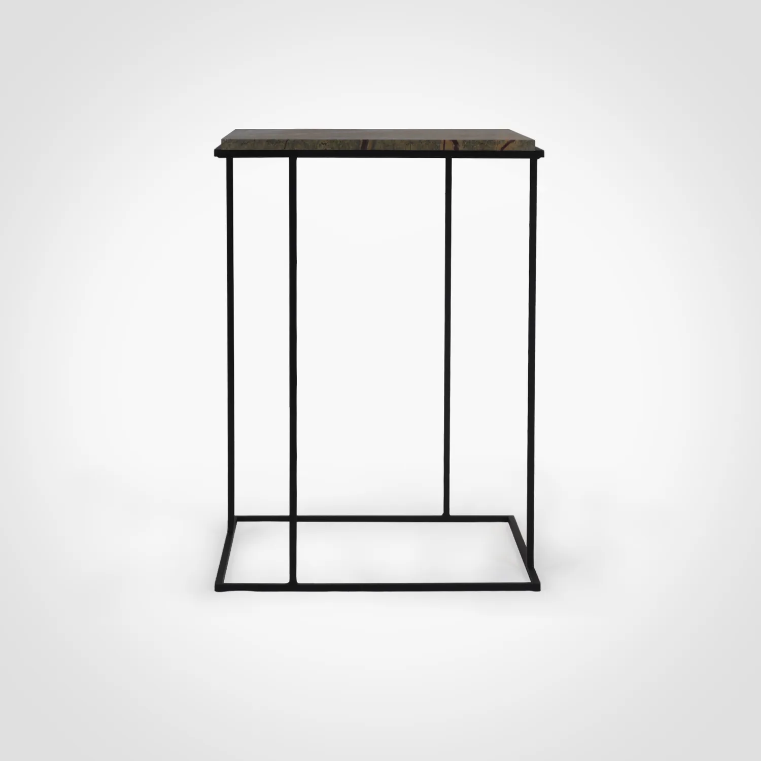 Stilts FramE Tavolino Marmo Rain Forest Brown