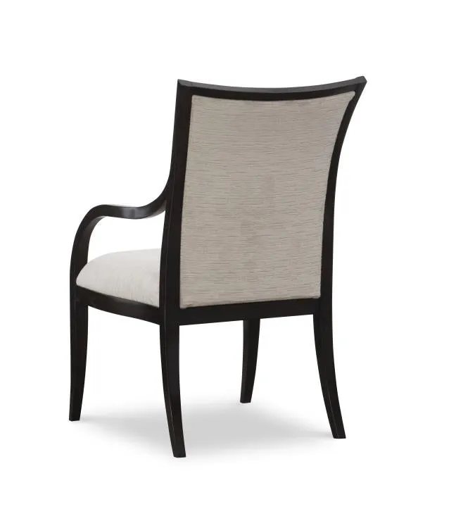 Maitland Smith Lyric sedia pranzo mogano nero 96 cm