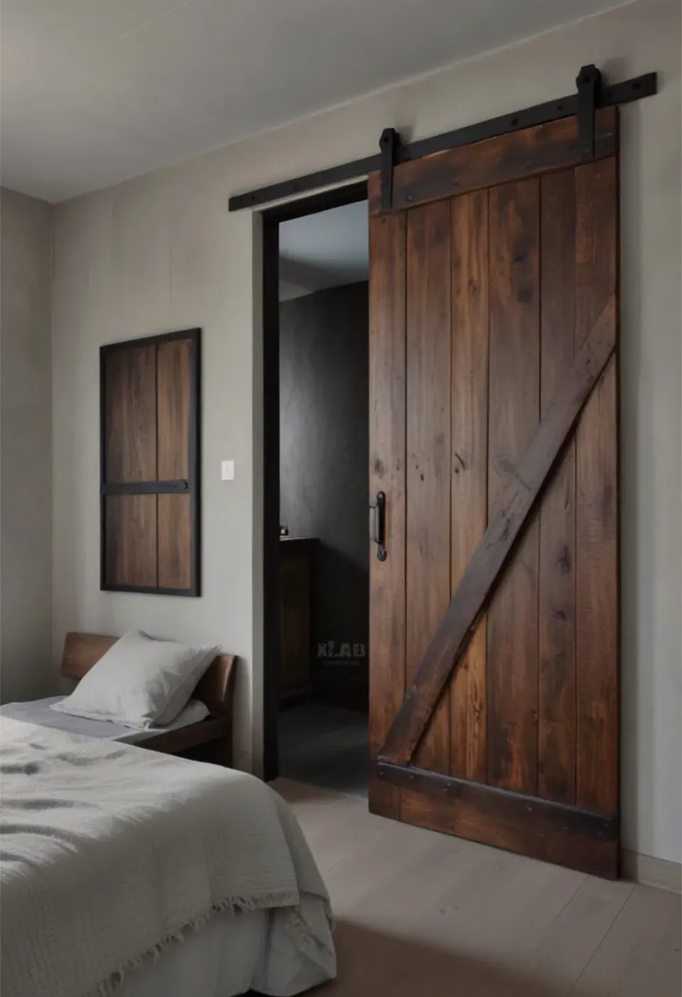 XLAB Design 120 porta scorrevole legno massello industriale