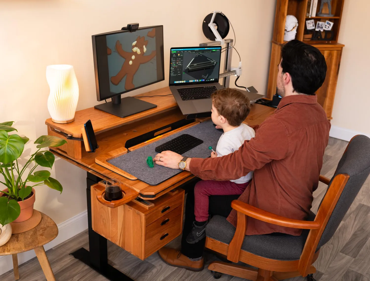 Wyrmwood Desk Pad tappetino scrivania imbottito con cornice
