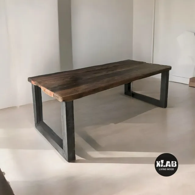 XLAB Design tavolo pranzo legno massello industriale 180x90