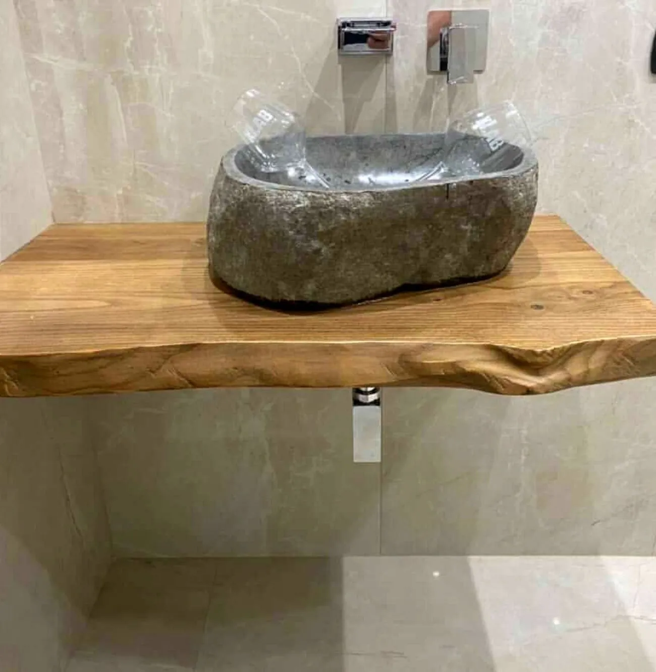 XLAB Design Sapido Top Bagno Legno Antico 80x45x6 cm