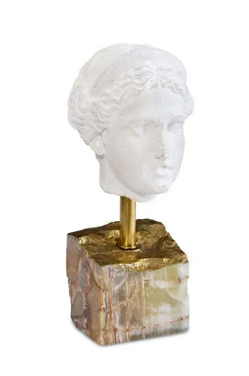 Maitland Smith Athena scultura testa marmo Jaisalmer