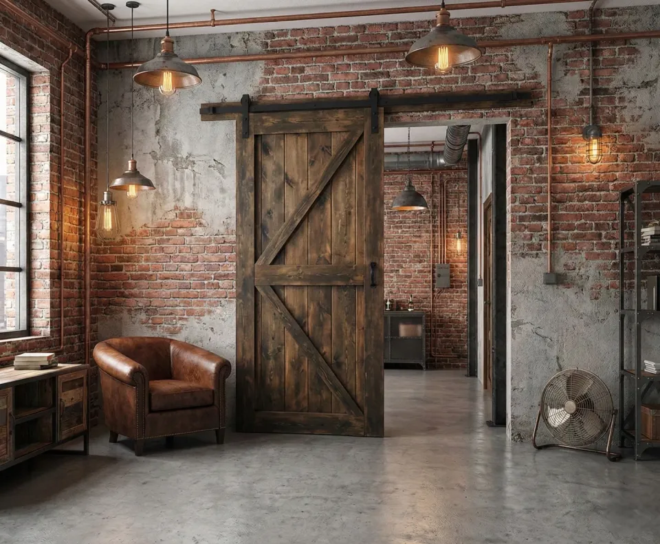 XLAB Design Barndoor porta scorrevole legno 100x220 rustica