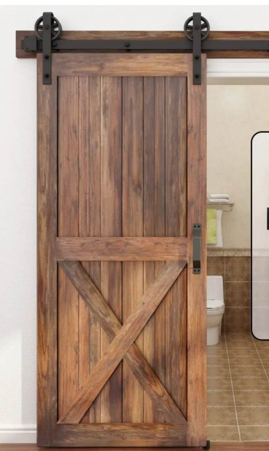 Sicily Wood Maker Porta Fienile Scorrevole in legno massello