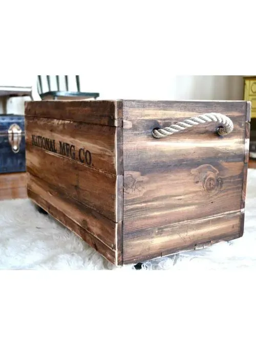 XLAB Design Meg organizer cassetta vintage legno invecchiato