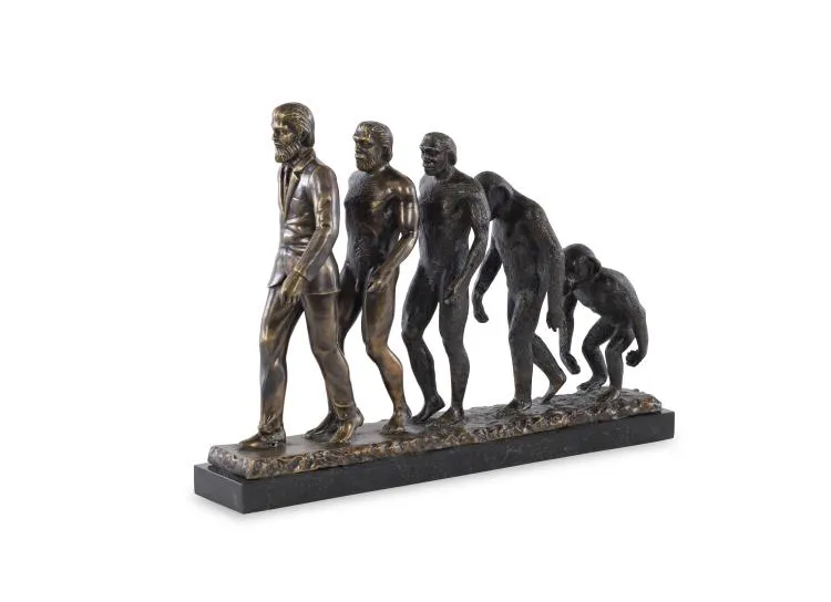 Maitland Smith Evolution scultura decorativa ottone e pietra