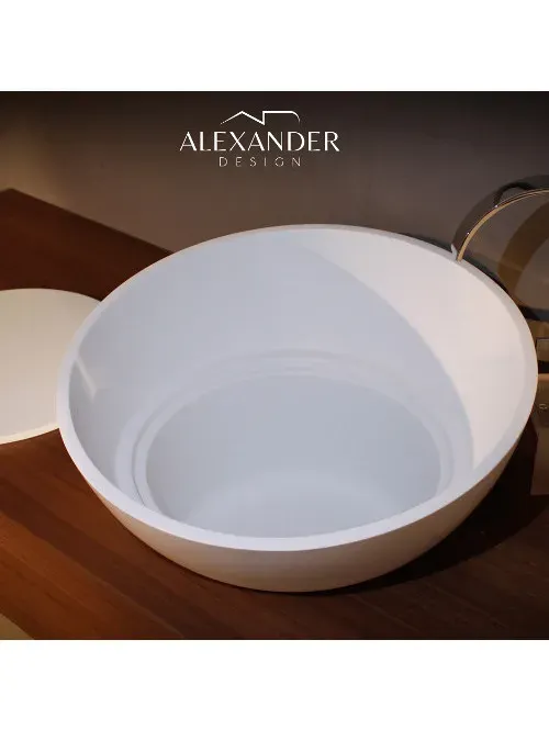 XLAB Design Cambellotti Lavabo Ciotola Resina Minerali Sospeso