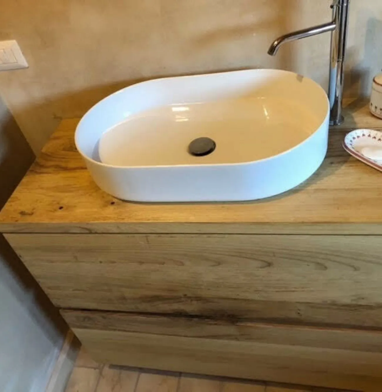 XLAB Design Penelope mobile bagno terra 80x50 castagno olio