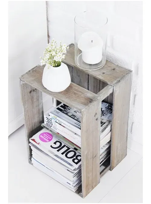 XLAB Design Buonarroti tavolino cassetta frutta legno riciclo
