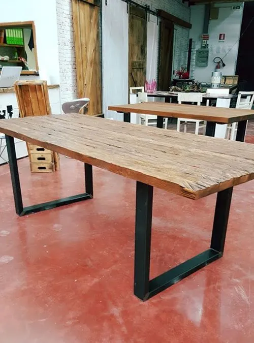 XLAB Design Cliff tavolo da pranzo legno massello