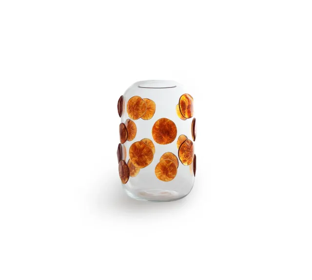 Morica Design Goccia Vaso Vetro Murano Ambra
