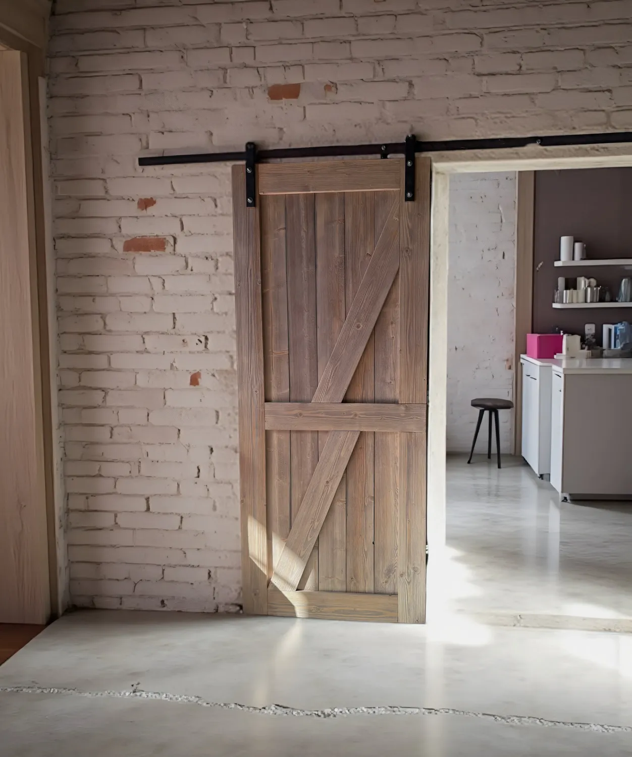 XLAB Design porta scorrevole legno Rustic Grey su misura