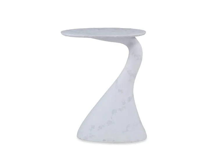 Maitland Smith Chisel tavolino bianco scagliola