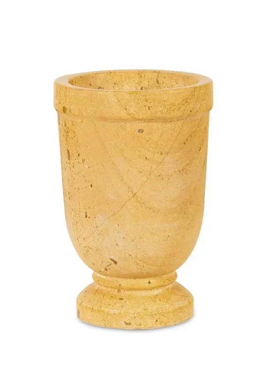 Maitland Smith Jaisalmer Vaso in Marmo Giallo 30,5 cm
