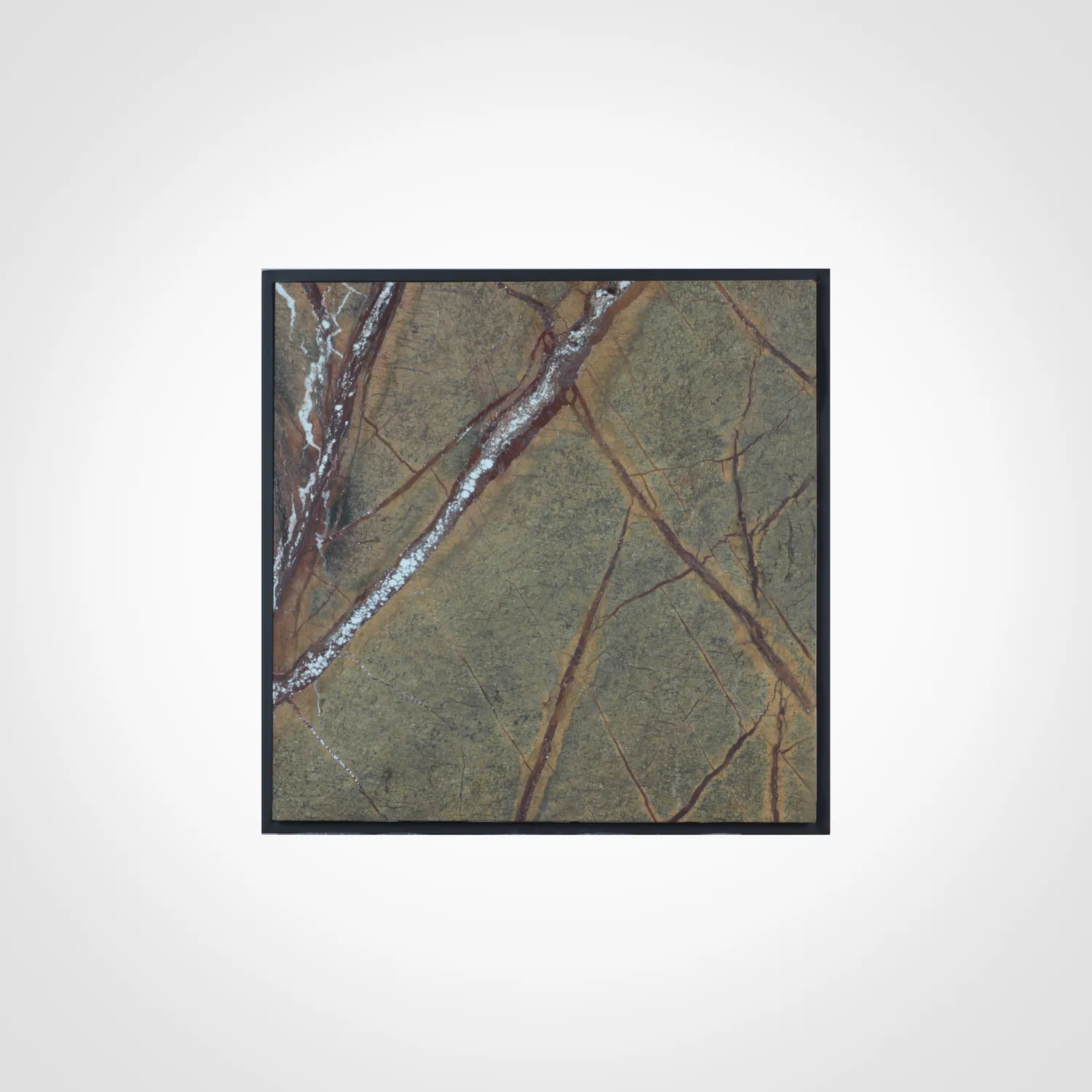 Stilts FramE Tavolino Marmo Rain Forest Brown