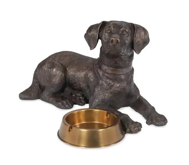 Maitland Smith Labrador portacarte ottone bronzo 38,9 cm