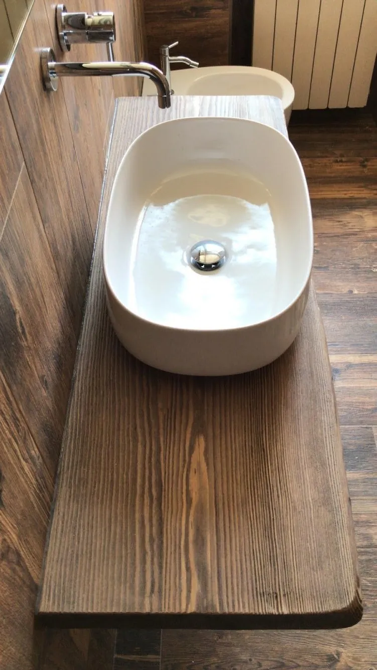 XLAB Design Pollina mensola bagno legno rustico appoggio