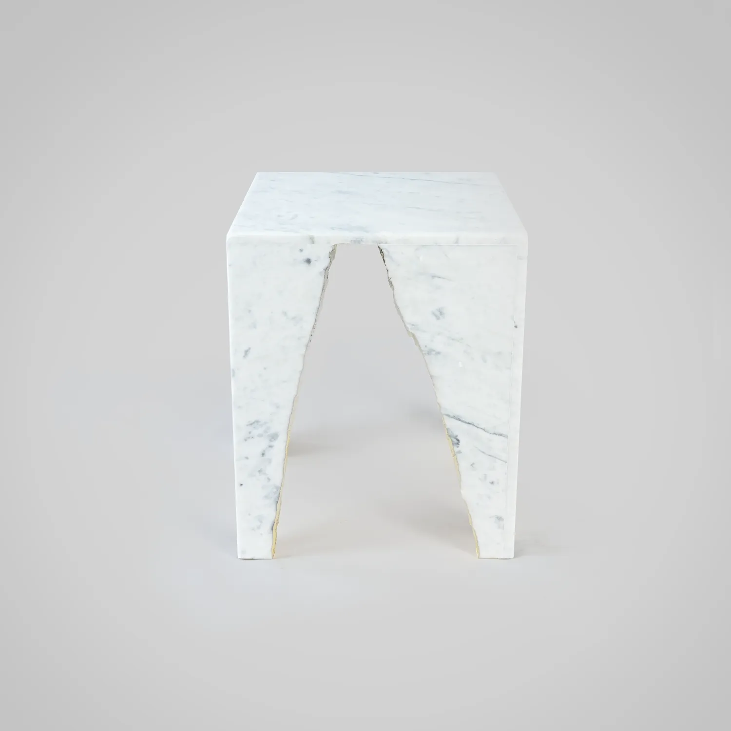 Tavolino Caffè Carrara Foglia Oro 36x56