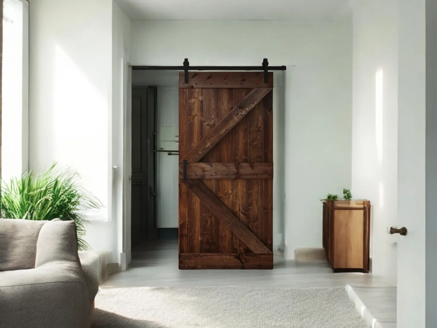 XLAB Design Larix Porta Scorrevole Larice Binario Ferro
