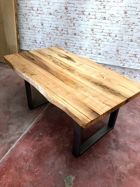 XLAB Design Nathan tavolo cucina legno massello grezzo