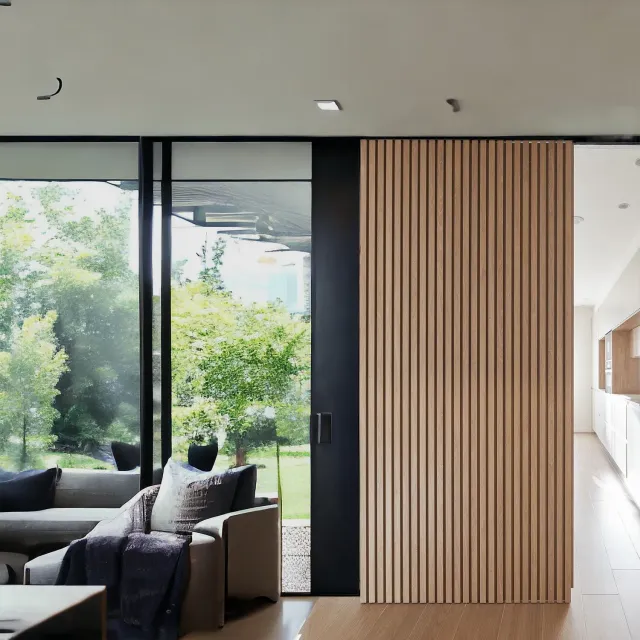 XLAB Design porta scorrevole listelli binario Ghost 100x230