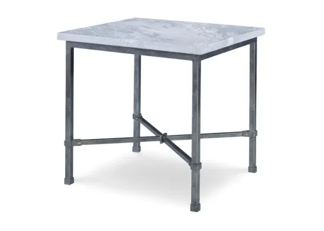 Maitland Smith League Chairside Table tavolino ferro scagliola