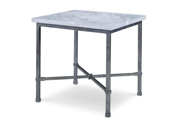 Maitland Smith League Chairside Table tavolino ferro scagliola