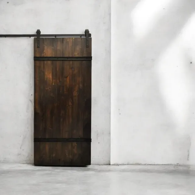 XLAB Barndoor porta scorrevole legno ferro 100x220 cm