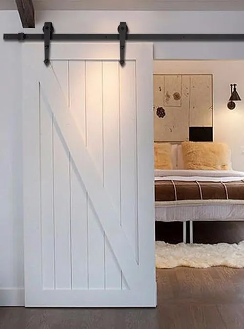 XLAB Design Agnes porta scorrevole bianca granaio binario