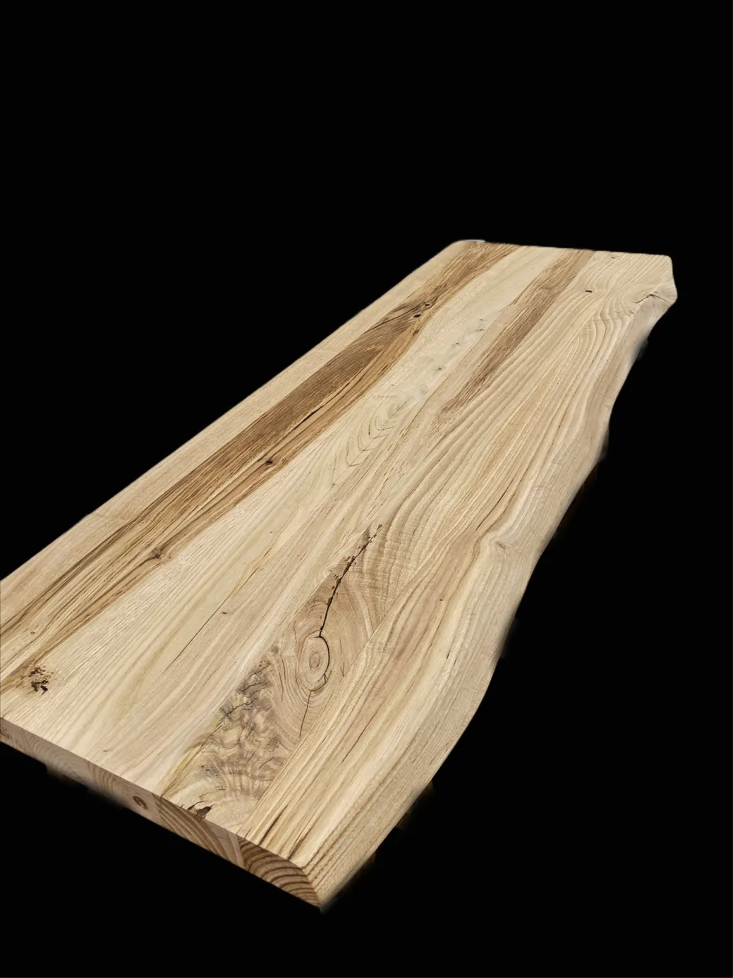 XLAB Design coppia mensole bagno legno massello bordo naturale