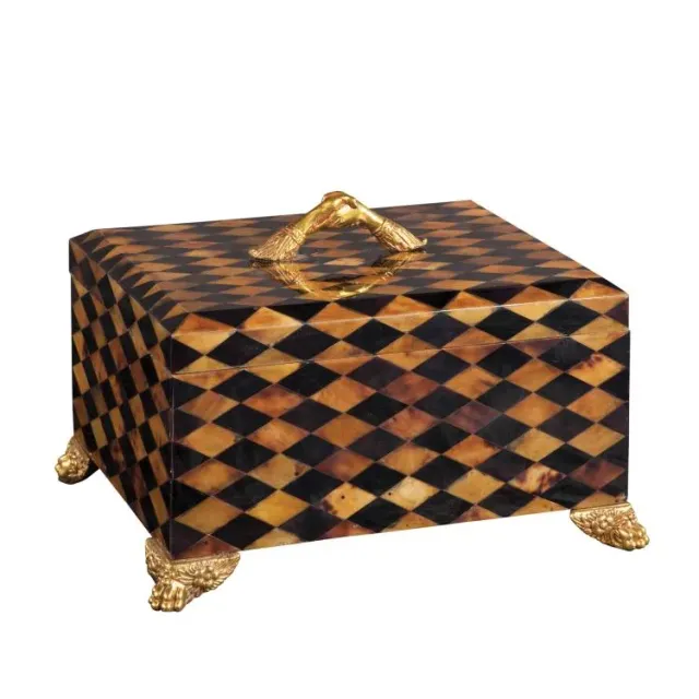 Maitland Smith Harlequin Box scatola ottone rombi