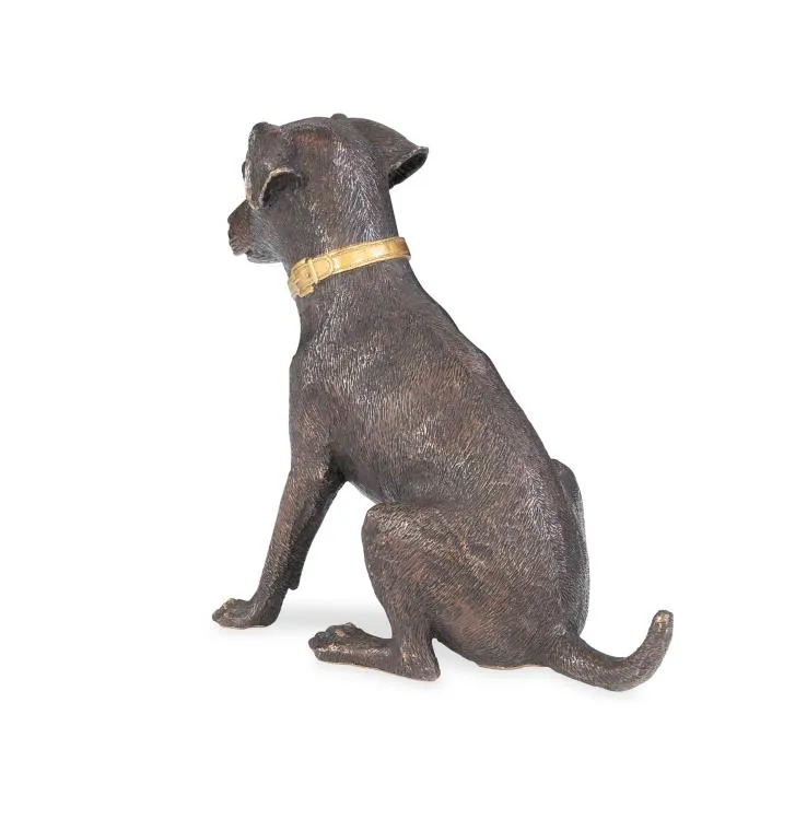 Maitland Smith Labrador scultura bronzo sigaro 28 cm