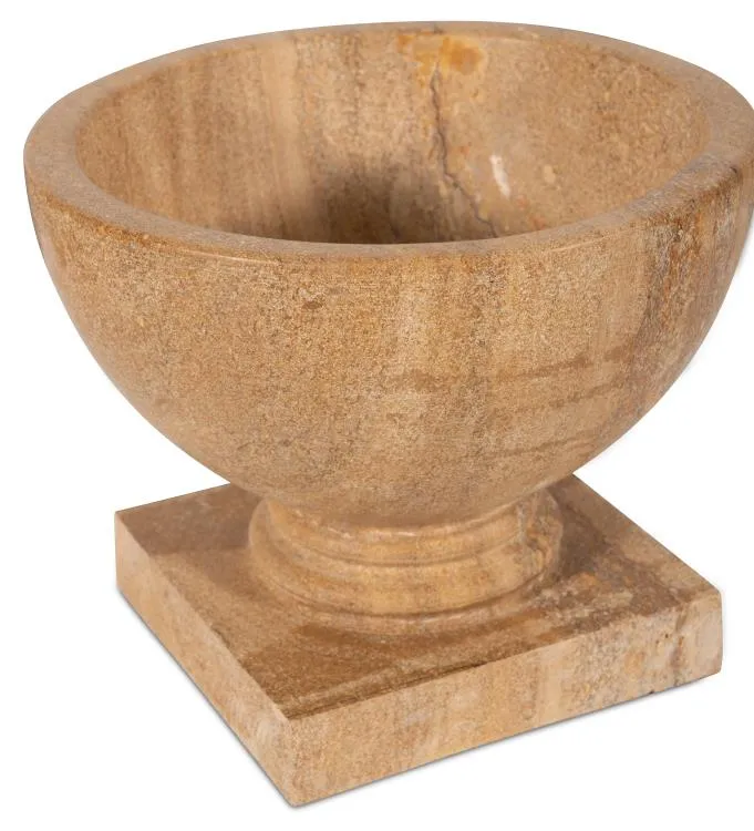 Maitland Smith Jaisalmer vaso marmo beige 24 cm