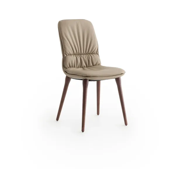 Morica Design Coco sedia pelle legno massello