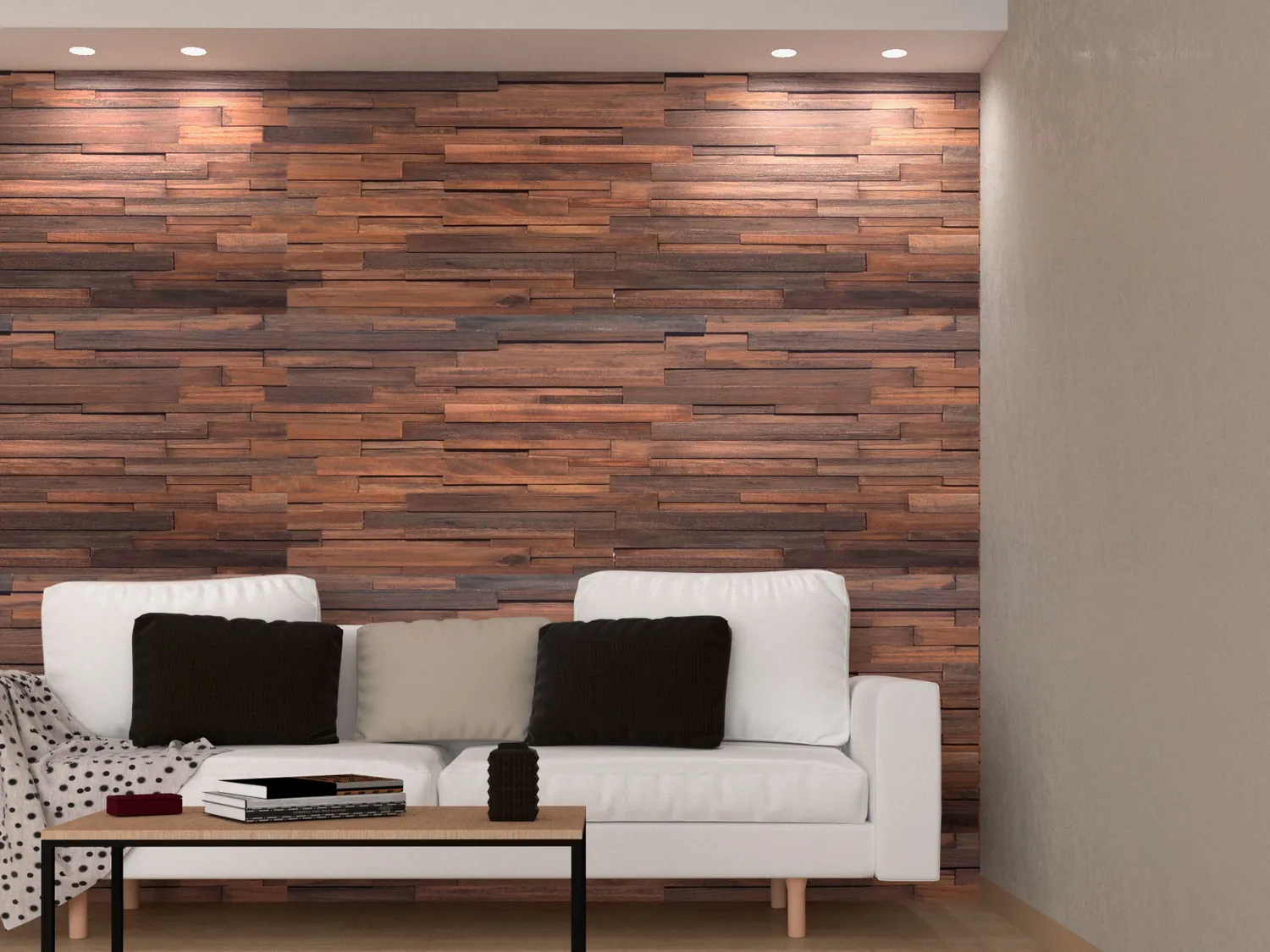 XLAB Design Noce pannello parete legno 100x100 recupero