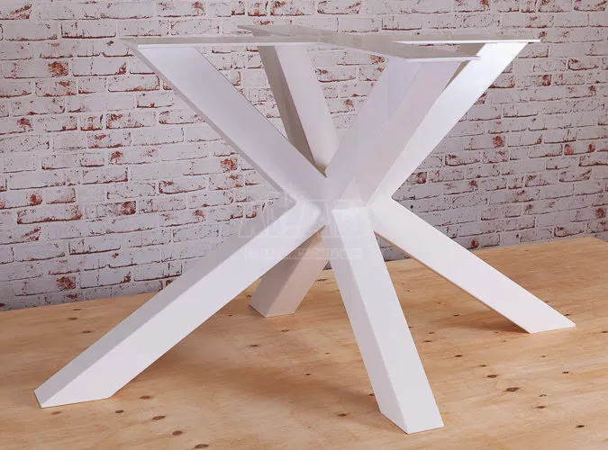 XLAB Design Foster gamba stella tavolo ferro bianca 80x80