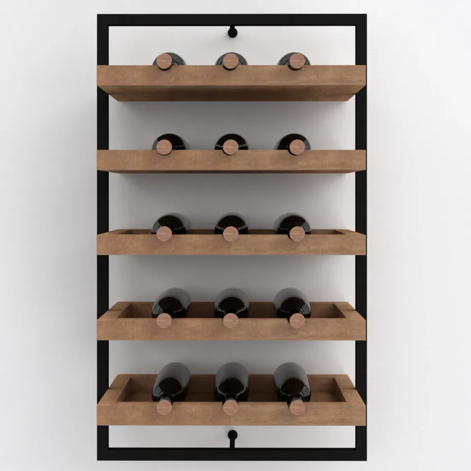 XLAB Design Wine Frame portabottiglie parete 15 bottiglie legno