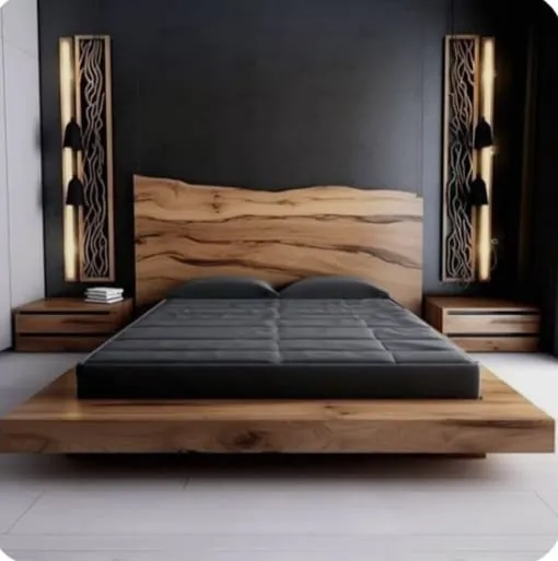 Sicily Wood Maker Industrial testiera letto 180x60 bordo vivo